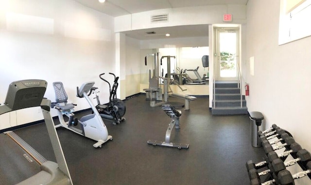 view of exercise room