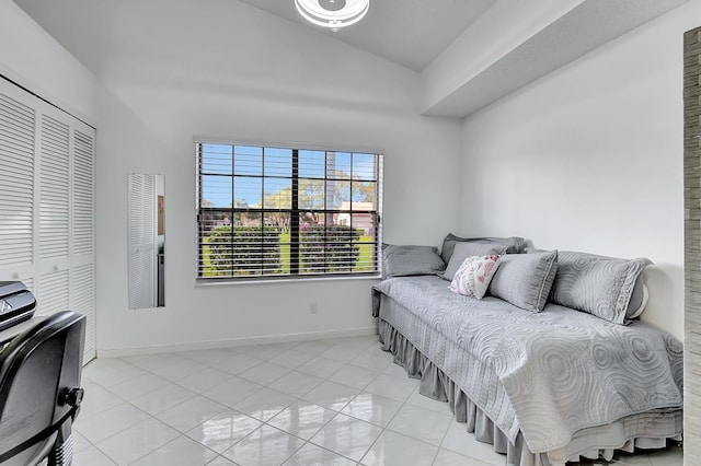 view of tiled bedroom