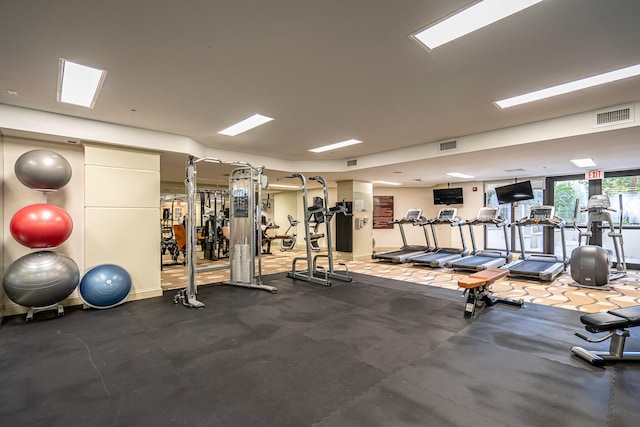 view of exercise room