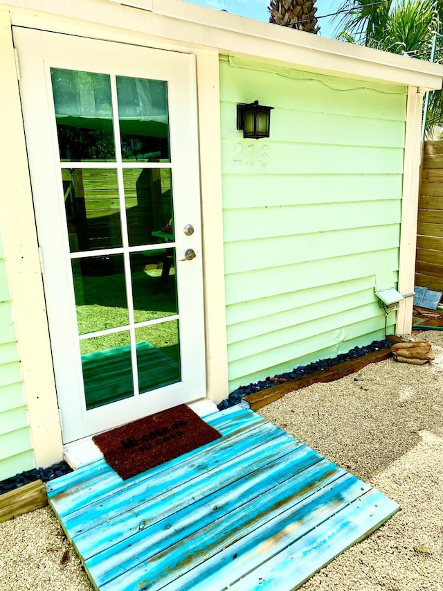 view of doorway to property