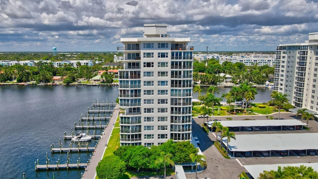 view of property featuring a water view