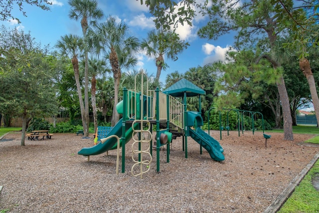 view of jungle gym