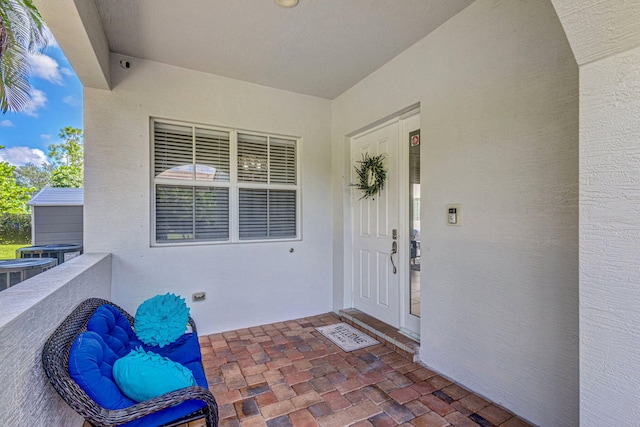 view of doorway to property