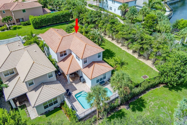 bird's eye view featuring a residential view