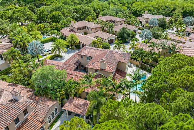 aerial view featuring a residential view