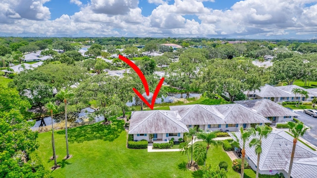 drone / aerial view featuring a residential view