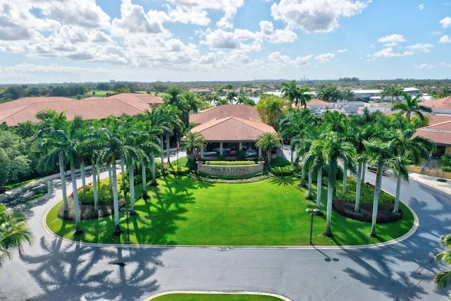 drone / aerial view featuring a residential view