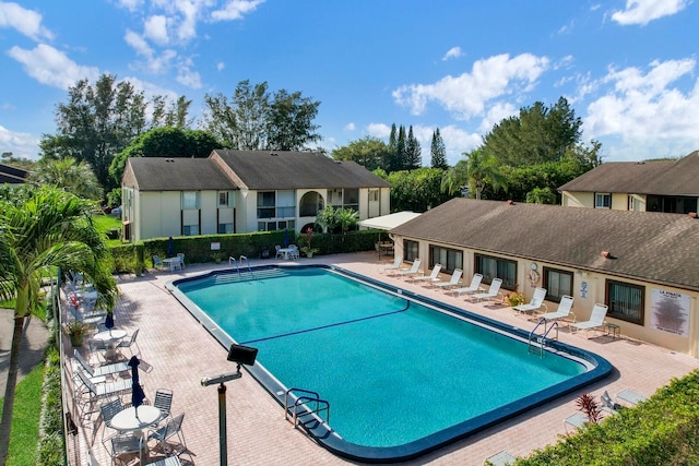 view of pool with a patio area