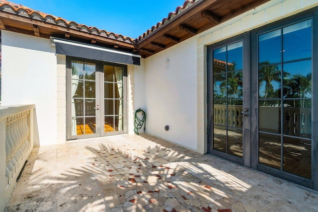 view of patio with french doors