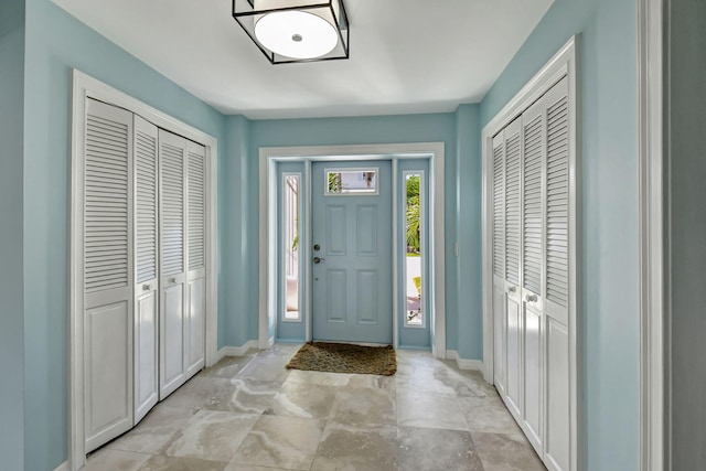 entrance foyer with baseboards