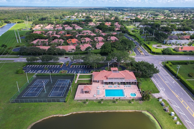 birds eye view of property