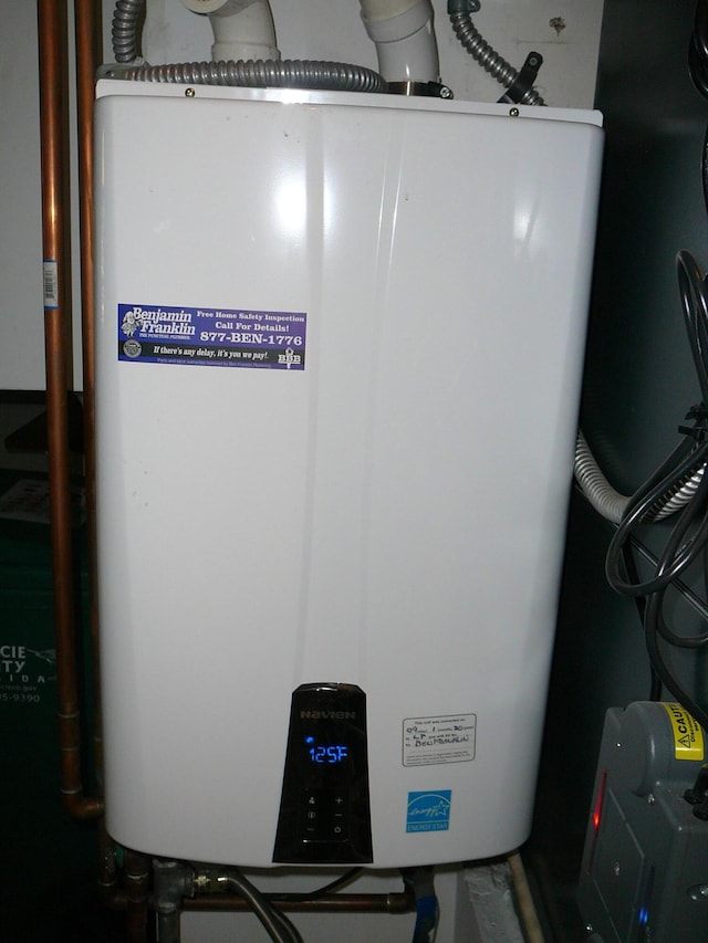 utilities featuring tankless water heater