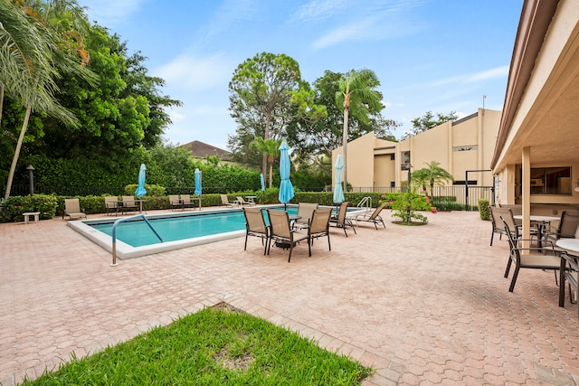 view of pool with a patio area