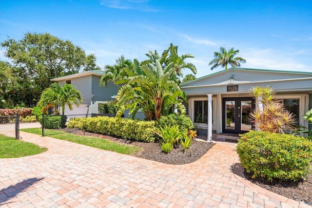 view of front of house featuring french doors