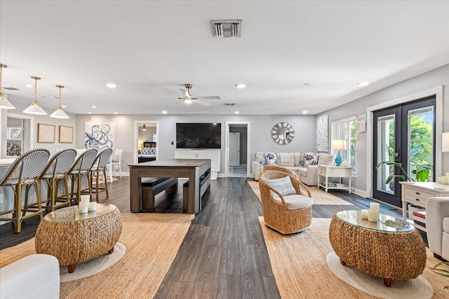 living room featuring light hardwood / wood-style flooring