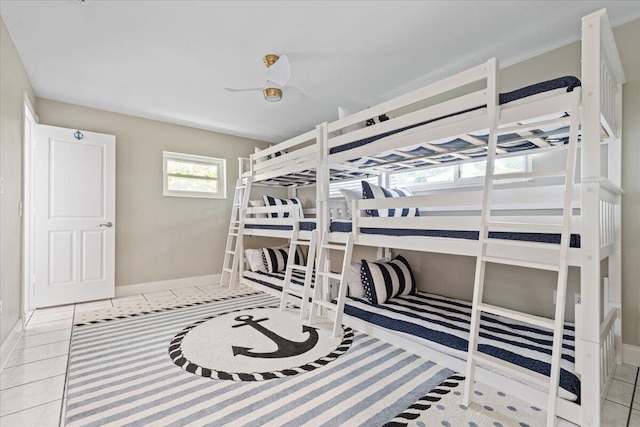 view of tiled bedroom