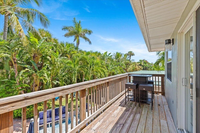 view of wooden terrace