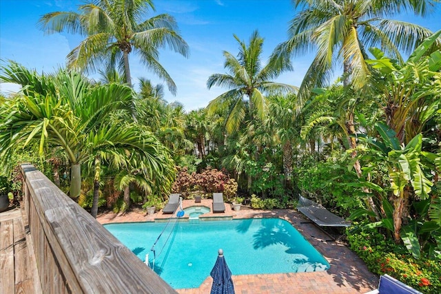 view of pool featuring a patio area