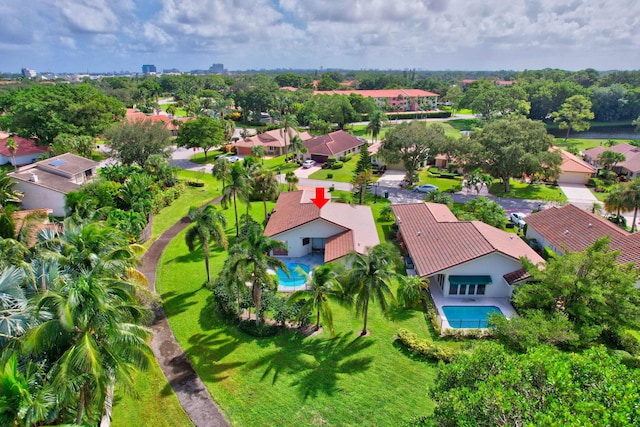 birds eye view of property