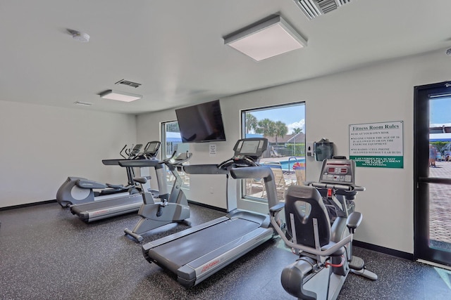 view of exercise room