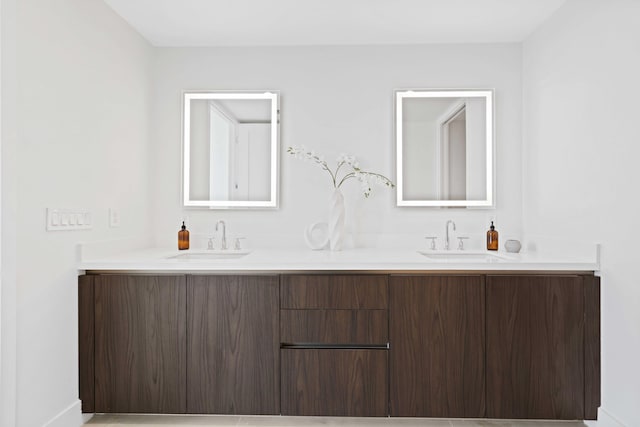 bathroom featuring dual bowl vanity