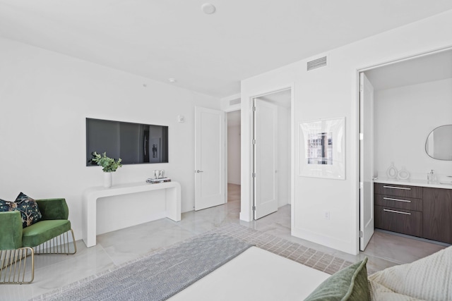 bedroom with visible vents