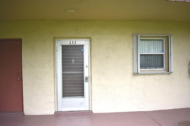 view of doorway to property