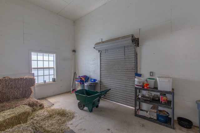 interior space with concrete flooring