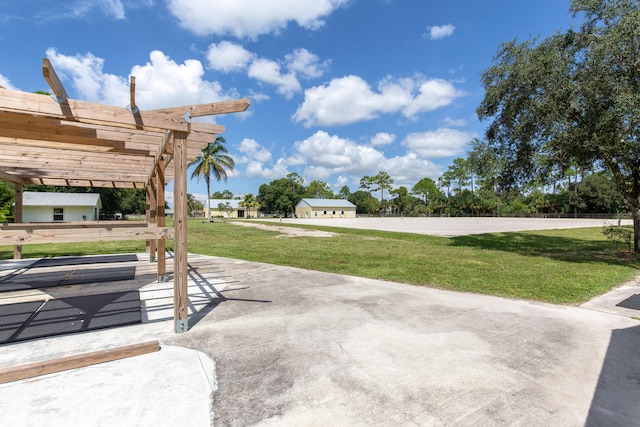 view of patio / terrace featuring a pergola