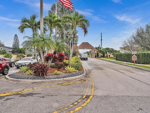 view of road featuring curbs and sidewalks