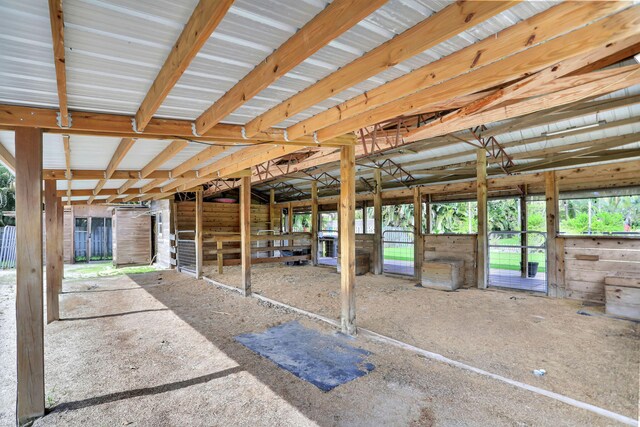 view of patio with an outdoor structure