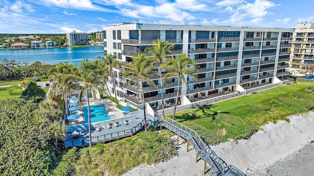 view of property featuring a water view