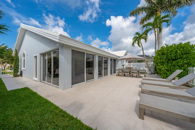 rear view of house with a patio area