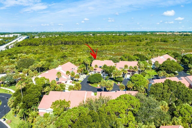 drone / aerial view featuring a residential view