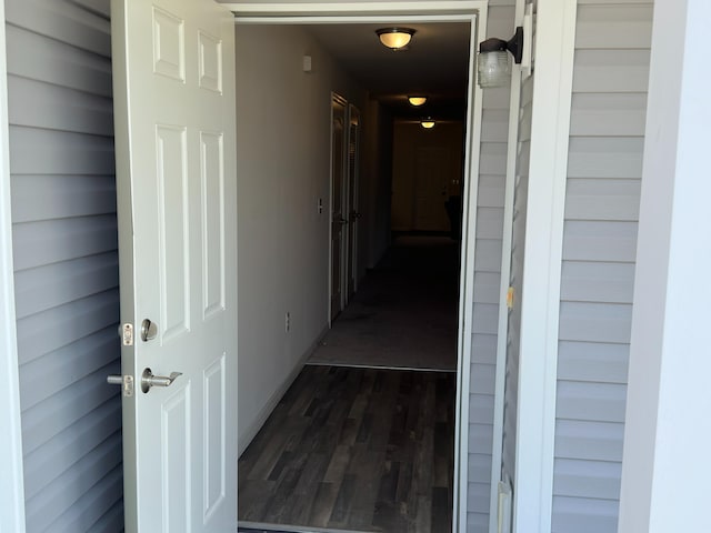 hallway featuring hardwood / wood-style floors