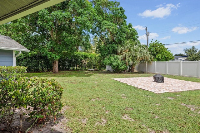 view of yard featuring a patio area