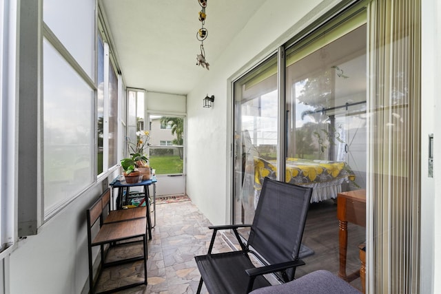 view of sunroom