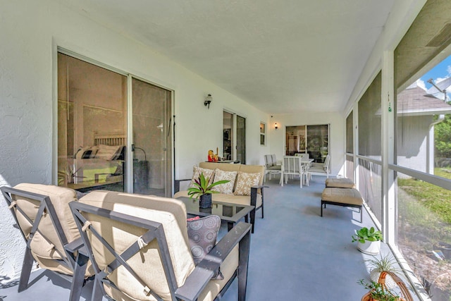 view of patio / terrace with an outdoor living space