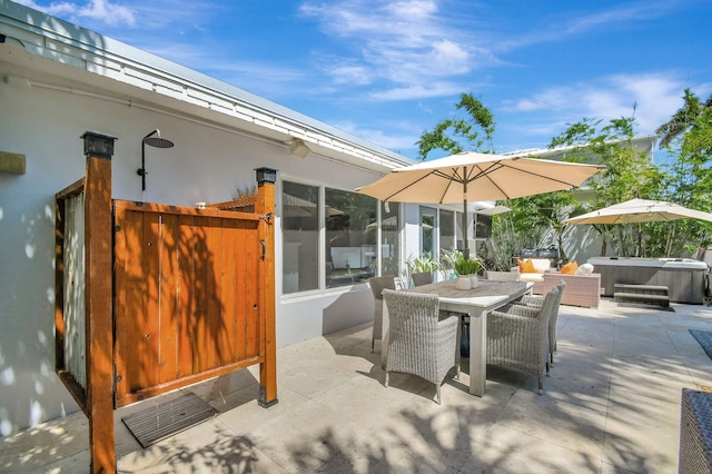 view of patio with outdoor lounge area