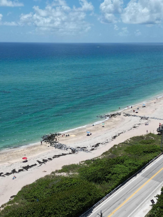 water view featuring a beach view