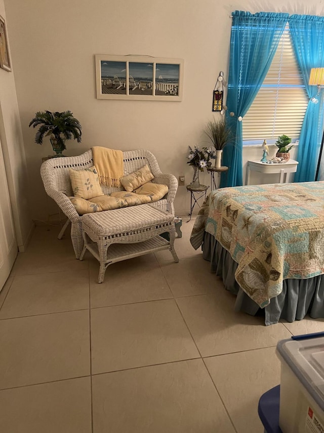 view of tiled bedroom