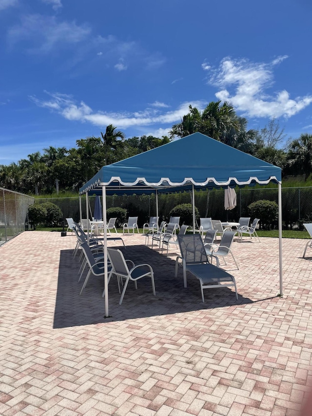 view of patio with fence