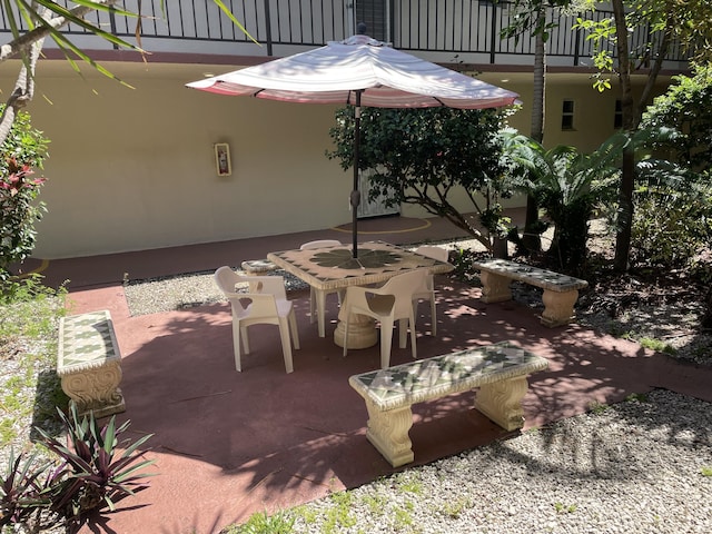 view of patio / terrace featuring outdoor dining area