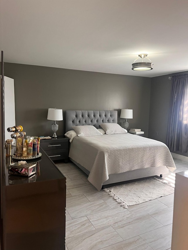 view of tiled bedroom