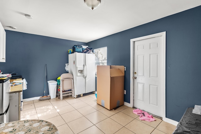 interior space with light tile patterned floors