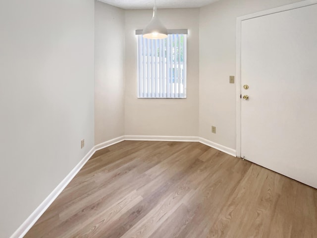 unfurnished dining area featuring light hardwood / wood-style floors