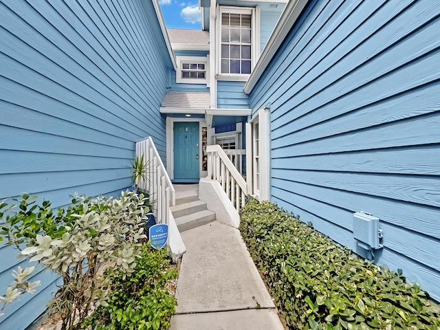 view of doorway to property