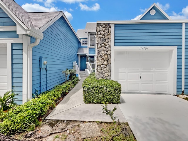 view of front of home featuring a garage