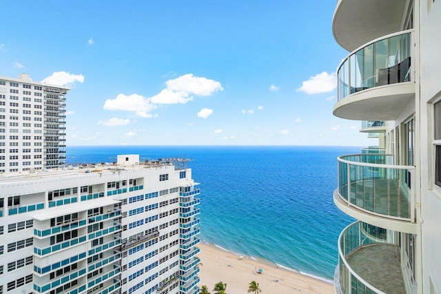 water view featuring a view of the beach