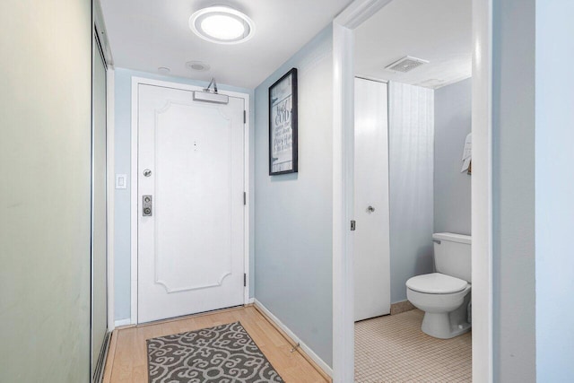 interior space featuring light hardwood / wood-style flooring